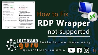 rdp wrapper not supported windows 10 fix RDP wrapper error in Windows 10🔥💻 Englishinstallerguru [upl. by Ranitta]