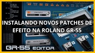 Como instalar novos efeitos na pedaleira Roland GR55 1700 Patches de efeito [upl. by Gasser]