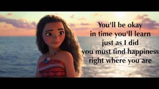 Moana  Where You Are Lyrics [upl. by Ezequiel]