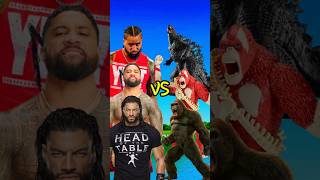 Roman Reigns Jey Uso Jimmy Uso VS Scar King Kong Godzilla 👿 comparison shorts [upl. by Kiersten981]