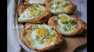 Greitos bandelės su kumpiu ir kiaušiniu  Quick buns with ham and egg [upl. by Znerol837]