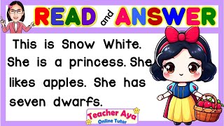 SHORT STORY WITH QUESTIONS  ENGLISH READING COMPREHENSION FOR GRADE 1 2 3  Teacher Aya [upl. by Fernandes]