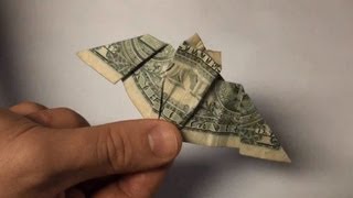 Origami Bat  Dollar Bill Paper Folding  Halloween Bats Tutorial  Full Instructions [upl. by Niall622]