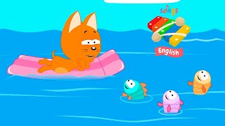 Five Cute Little Fishies  Kote Kitty Meow Meow  nursery rhymes  Learn to count from 1 to 5 [upl. by Kerri]