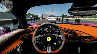 Ferrari SF90 2022  City Car Driving Steering Wheel  Street Racing [upl. by Eireva]