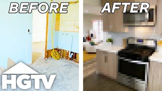 MAJOR Kitchen Leak Ends With Midcentury Modern Home Makeover  Flip or Flop  HGTV [upl. by Janice]