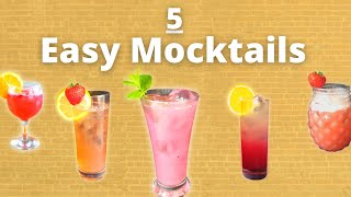 5 Easy Mocktails You Need To Try  Refreshing Summer Drinks to cool you down [upl. by Josias]