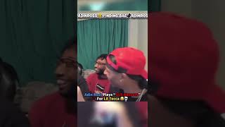 Lil tecca reaction to gay version to his song ransom on adinRoss stream funny adinross シ funny [upl. by Lin]