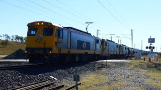 Australia Blackwater Railway System Coal Trains 20Jun15 [upl. by Wenz]