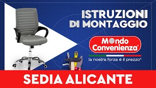 Istruzioni di montaggio Sedia ALICANTE  MONDO CONVENIENZA [upl. by Barrus]