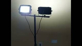 20000 Lumen Work Lights with Stand Dual Head LED Work Light Review Wonderful bright worklights [upl. by Sonitnatsnoc161]