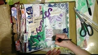 One Minute Art Journal Page  Wonder Unlimited [upl. by Aduhey966]