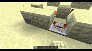 Minecraft 1x2 Piston Door Tutorial Hidden Pistons [upl. by Ayaladnot]