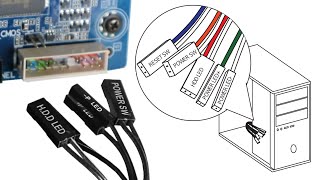 How to connect powerrestart button amp LED cables to your motherboard while its inside the PC case [upl. by English]