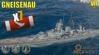 Gneisenau 7 Kills amp 87k Damage  World of Warships Gameplay [upl. by Cheria]