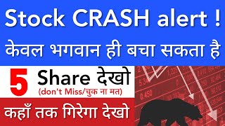 STOCK CRASH ALERT 🔴 SHARE MARKET LATEST NEWS TODAY • STOCK MARKET INDIA [upl. by Eldon]