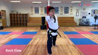 Koryo   1st BlackBelt FormPoomsae  Step by Step [upl. by Brnaby]