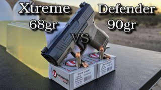 9mm Underwood Xtreme Defender 68gr VS 90gr Ballistics Gel Test [upl. by Cowley8]