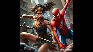 warrior women and Spiderman warriorwoman ilovebeingawomanwarriors femalewarrior marvel [upl. by Mala]