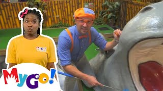 🐅 Blippi and the Jungle Animals  Blippi  MyGo Sign Language for Kids  Fun Kids Videos [upl. by Uttasta]