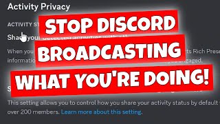 How To Stop Discord Displaying Your Games amp Activity Status [upl. by Gnilrac]