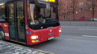 Sweden Stockholm Farsta strand boarding bus 742 to Huddinge [upl. by Nelia179]