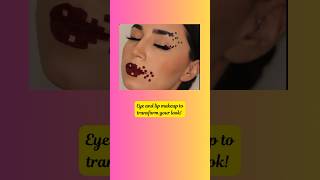 Eye and lip makeup to transform your look youtubeshorts ytshortsindia ytshortsvideo shortvideo [upl. by Longawa]