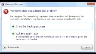 Windows detected a hard disk problem fixed permanently [upl. by Polish]