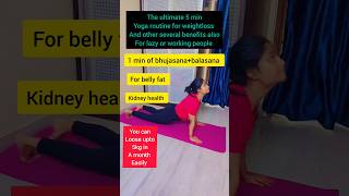 5 min yoga for ultimate 5kg weightloss in a month yoga weightloss fitness shorts workout [upl. by Anipsed680]