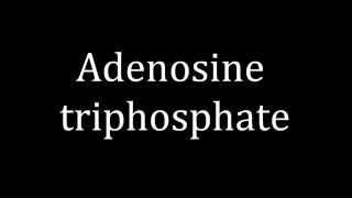 How to pronounce Adenosine Triphosphate [upl. by Esenwahs172]