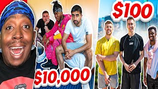 American Reacts To SIDEMEN 10000 VS 100 HOTEL [upl. by Assecnirp]