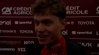 Lennert Van Eetvelt  Interview before the race  Strade Bianche 2024 [upl. by Hein]