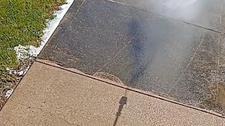 Pressure washing a filthy concrete walkway oddly satisfying ASMR [upl. by Ayna]