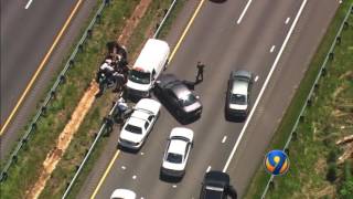 MUST WATCH Chopper 9 captured a chase crash on I77 in Iredell County [upl. by Stoddart]