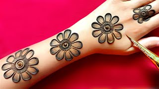 New stylish back hand mehndi design  easy mehndi design  mehndi ka design  mehndi design  mehndi [upl. by Bakemeier]