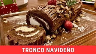 Tronco Navideño 3 chocolates RecetasdeLuzMa [upl. by Narib]