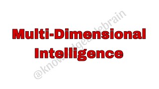 Multi Dimensional Intelligence hindi explanation [upl. by Jemima]