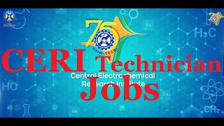 DiplomaBScITI with Technical Assistant Technician in CENTRAL ELECTROCHEMICAL RESEARCH INSTITUTE [upl. by Eelirol]