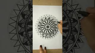 Timelapse Mandala drawing  Most easy and simple mandala design for beginners  mandala artmandala [upl. by Bunow552]