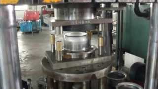 Hydraulic press doing fabrication for Stainless steel pot sink forming process [upl. by Vudimir258]