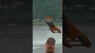 Hydroplane does backflip and lands it boat racing [upl. by Flieger]