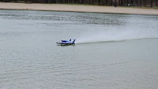 RC hydroplane running laps at full speed [upl. by Anatlus945]