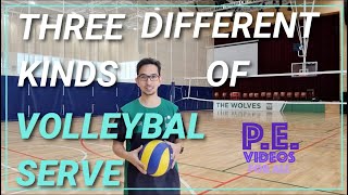 Different types of volleyball serve Tutorial [upl. by Epolulot]