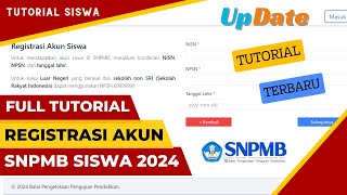 Cara Registrasi Akun SNPMB Siswa 2024  Full Tutorial [upl. by Vacla]