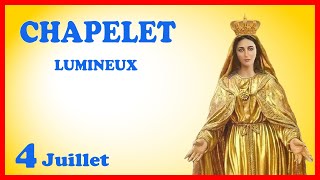 CHAPELET 🙏 Jeudi 4 Juillet  Mystères Lumineux [upl. by Notlek24]