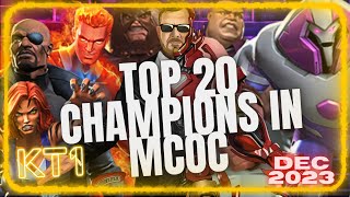 Top 20 Best Champions In MCOC Right Now Pt22 Spots 101 MCOC Ranking Series Dec 2023 [upl. by Adair]