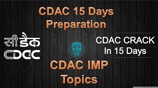 CDAC Last 15 Days Preparation Guide  CDAC CCAT IMP Topics  CDAC Exam Preparation [upl. by Cronin]