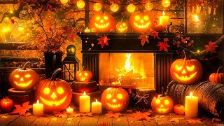 🎃 Halloween Fireplace with Instrumental Halloween Music Ambience 🔥Scary Halloween Background Music [upl. by Nivi105]