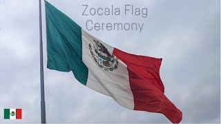 Flag Ceremony at the Zocalo  Mexico City Mexico [upl. by Catherina]