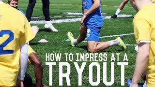 How To Get A Football Trial amp Impress The Coaches  Behind The Scenes Of An Open Tryout [upl. by Eilyr729]